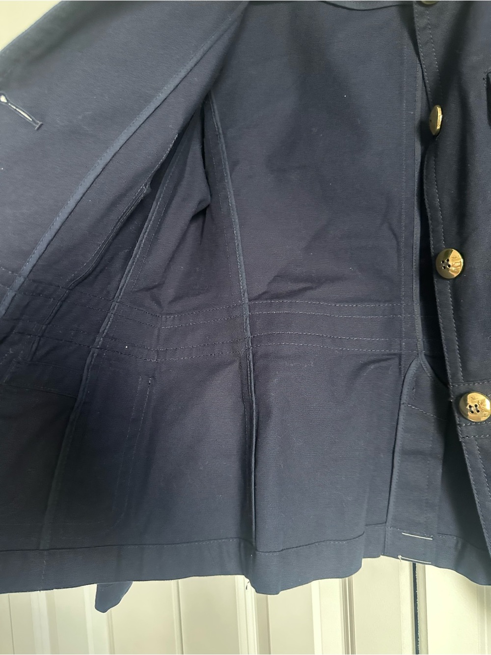 Talbots Navy Gold-Button Women's Blazer Jacket - Picture 2 of 10